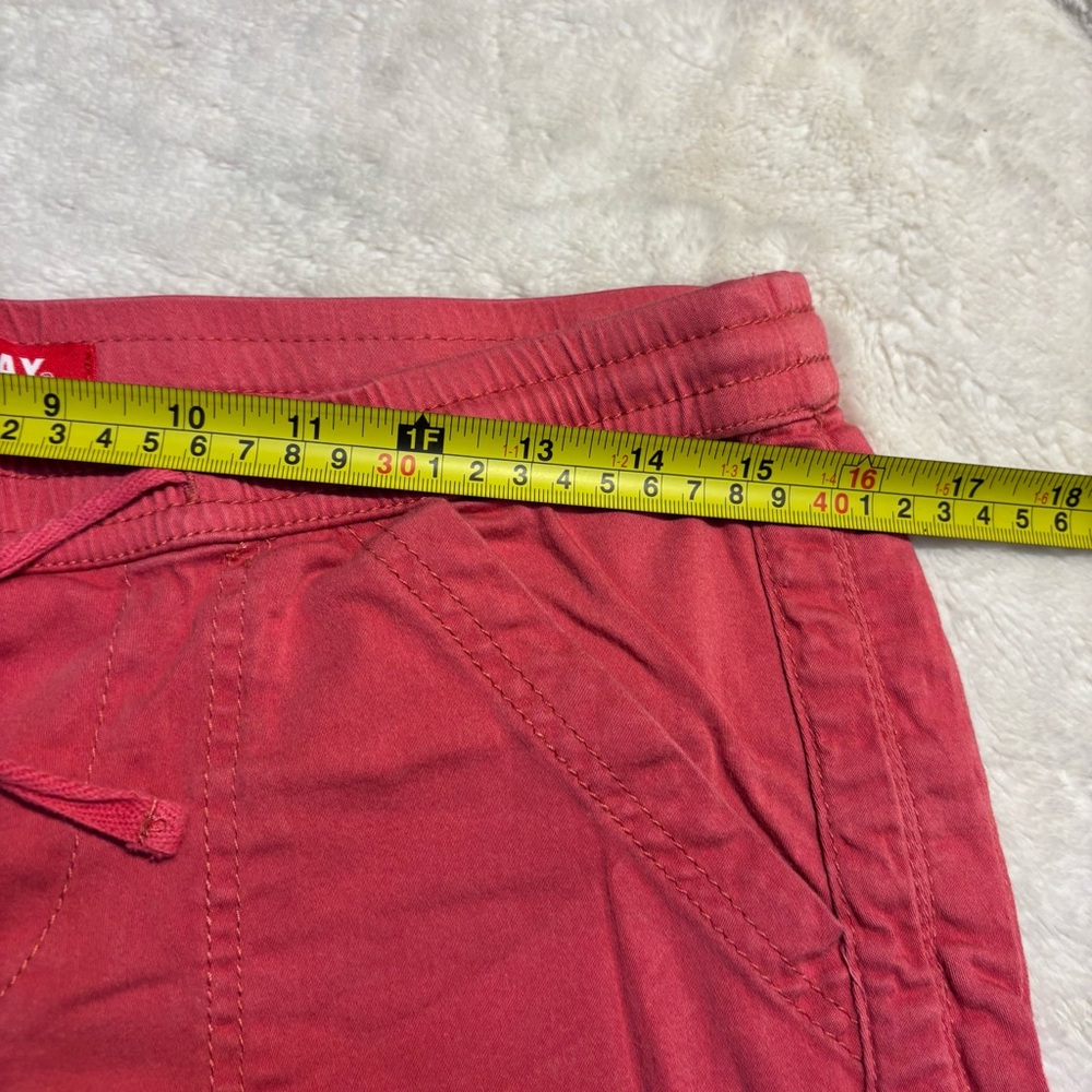 UNIONBAY Shorts Lg Juniors Watermelon Pink Maribeth Sateen Pull-On Drawstring - Picture 9 of 10